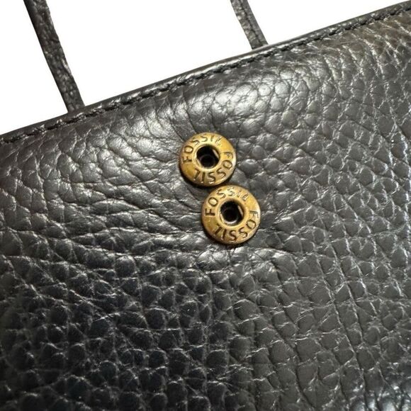 Fossil Issue No 1954 Genuine Black Leather Diamond Studded Wallet - Picture 14 of 14